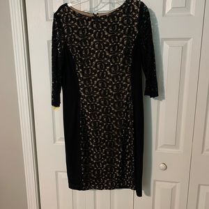 Black dress with lace sleeves